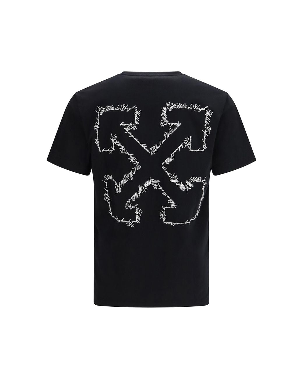 Off-White c/o Virgil Abloh Black Script Arrow T-Shirt for men