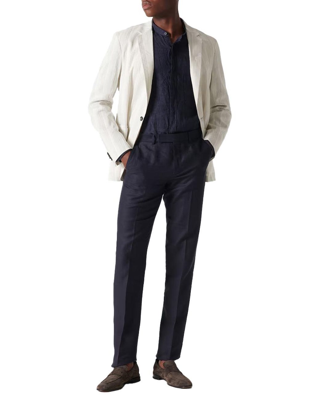 Zegna Blue Chino Trousers for men