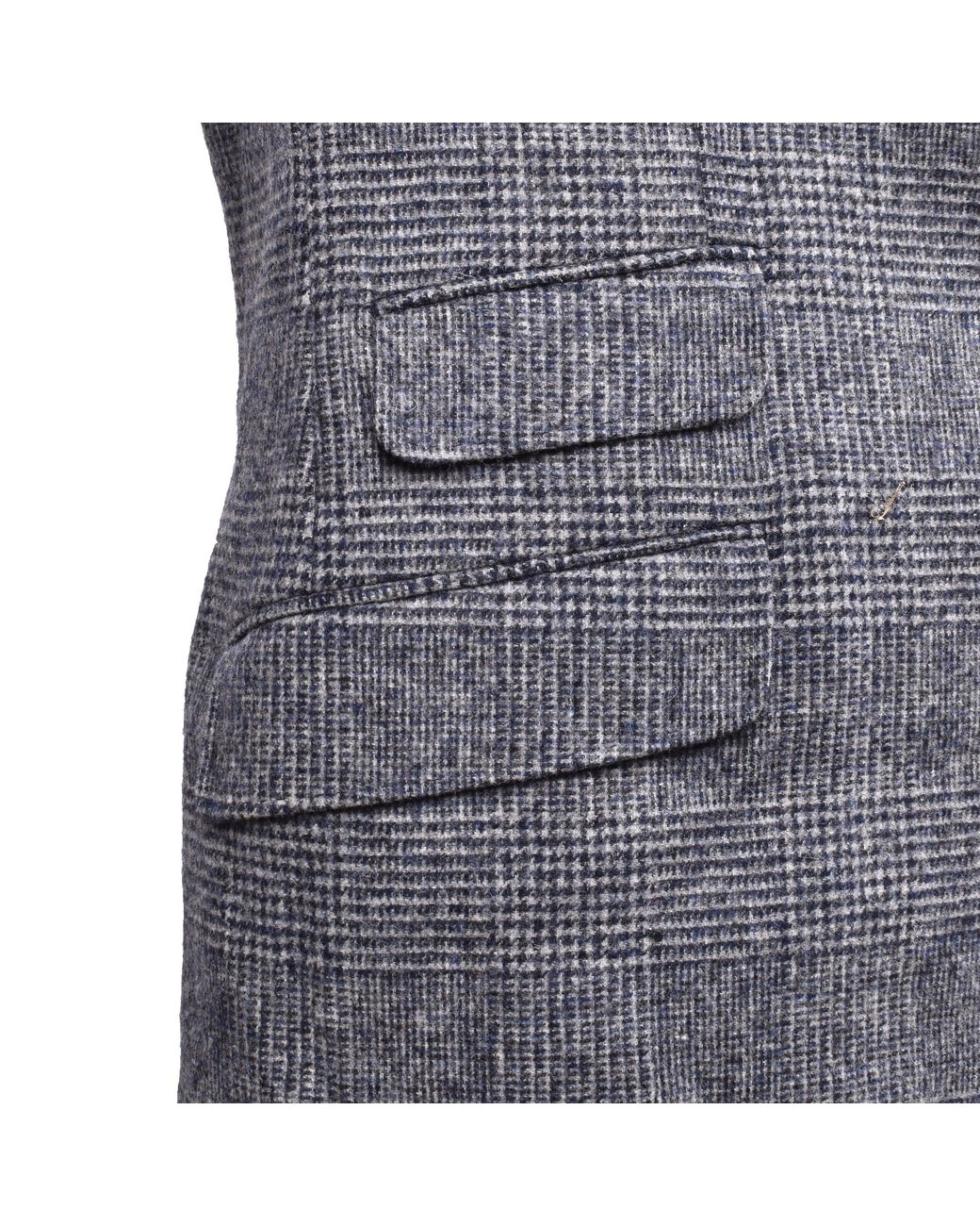 Brunello Cucinelli Gray Wool Check Suit for men