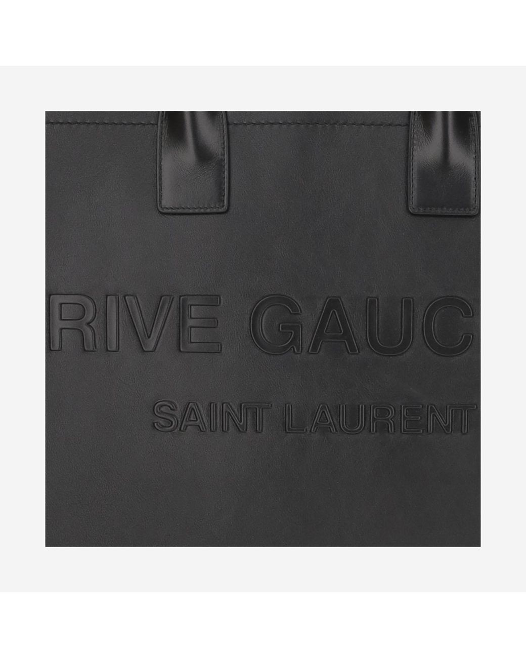 Saint Laurent Black Rive Gauche Large Tote Bag Leather Calfskin Handbags for men