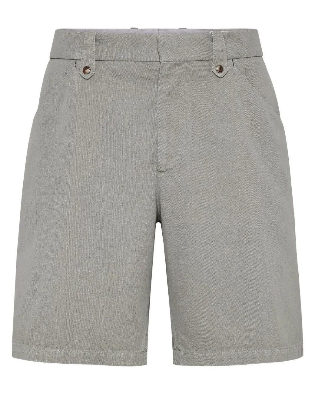 Brunello Cucinelli Gray Light Tailored Shorts for men