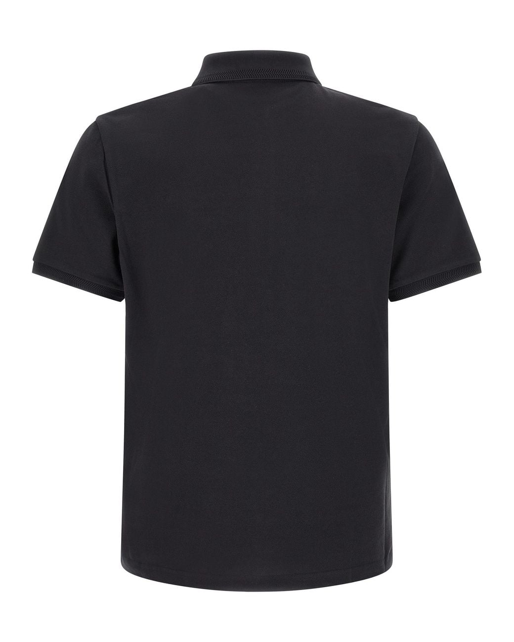 Moncler Black Cotton Polo Shirt for men