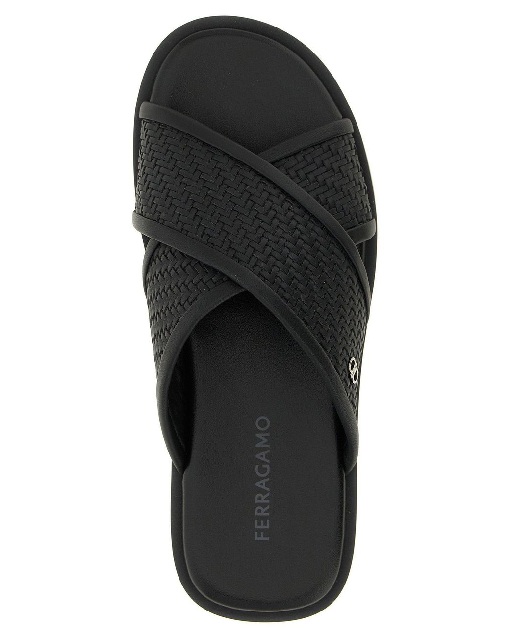 Ferragamo Black Brise Sandals
