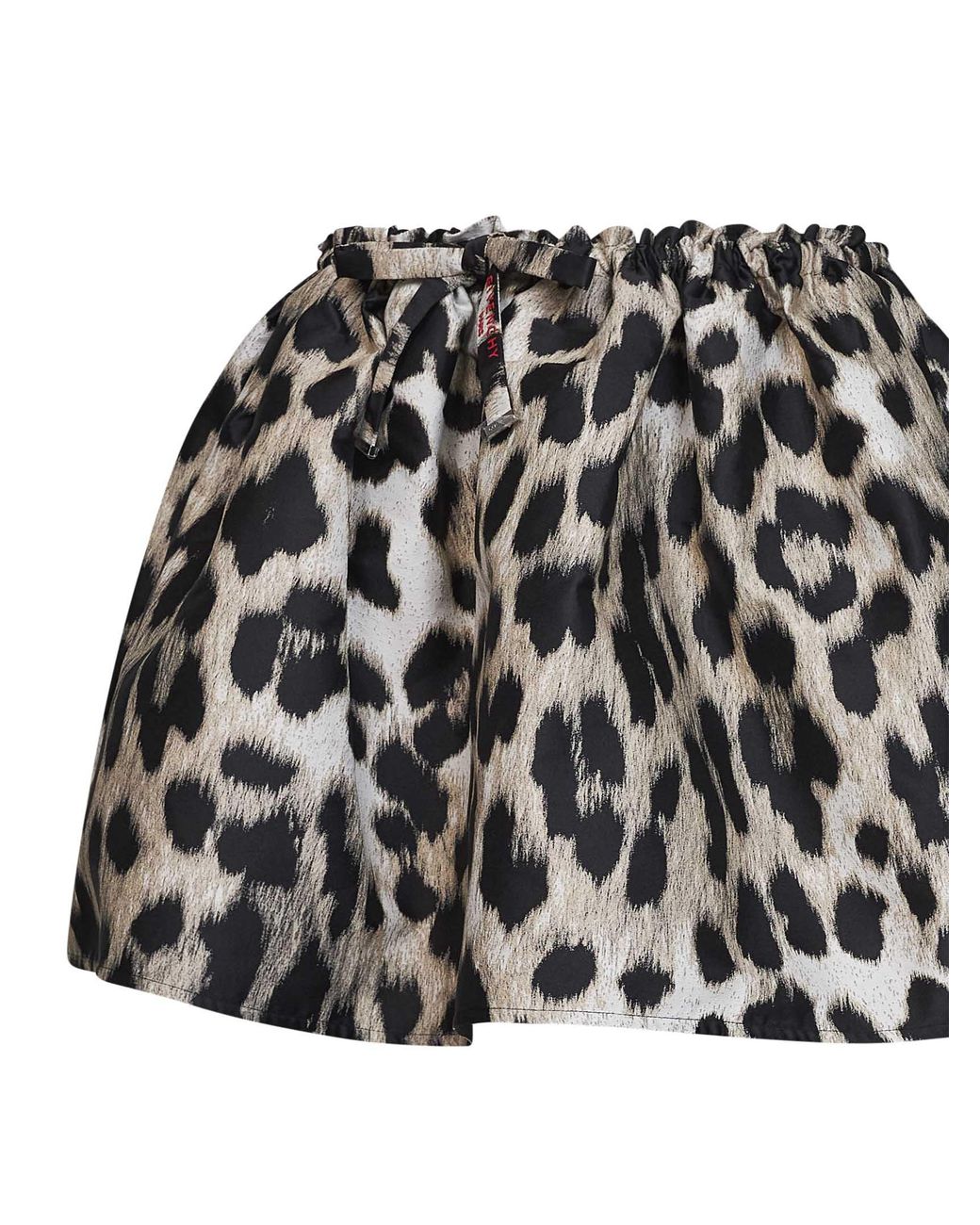 Givenchy Black Leopard Jacquard Flared Mini Skirt