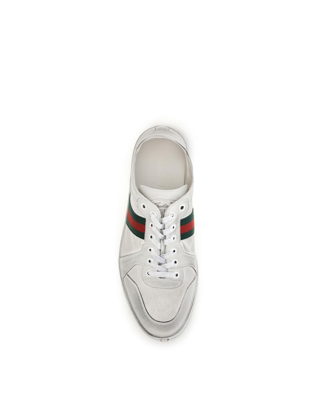 Gucci White Stretch Leather Sneakers for men