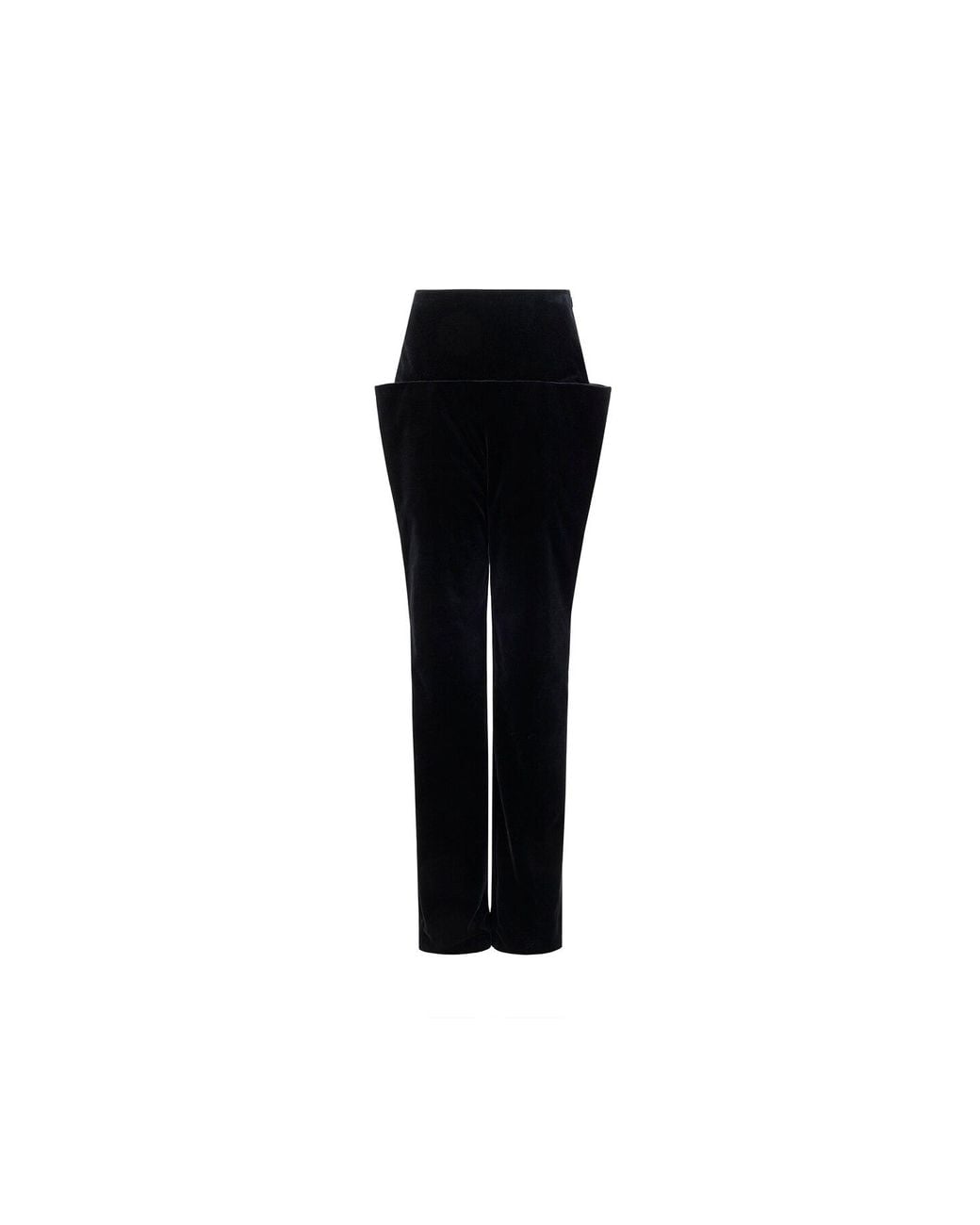 Maison AlaïA Black Pantalon Droit En Velours De Coton Trousers