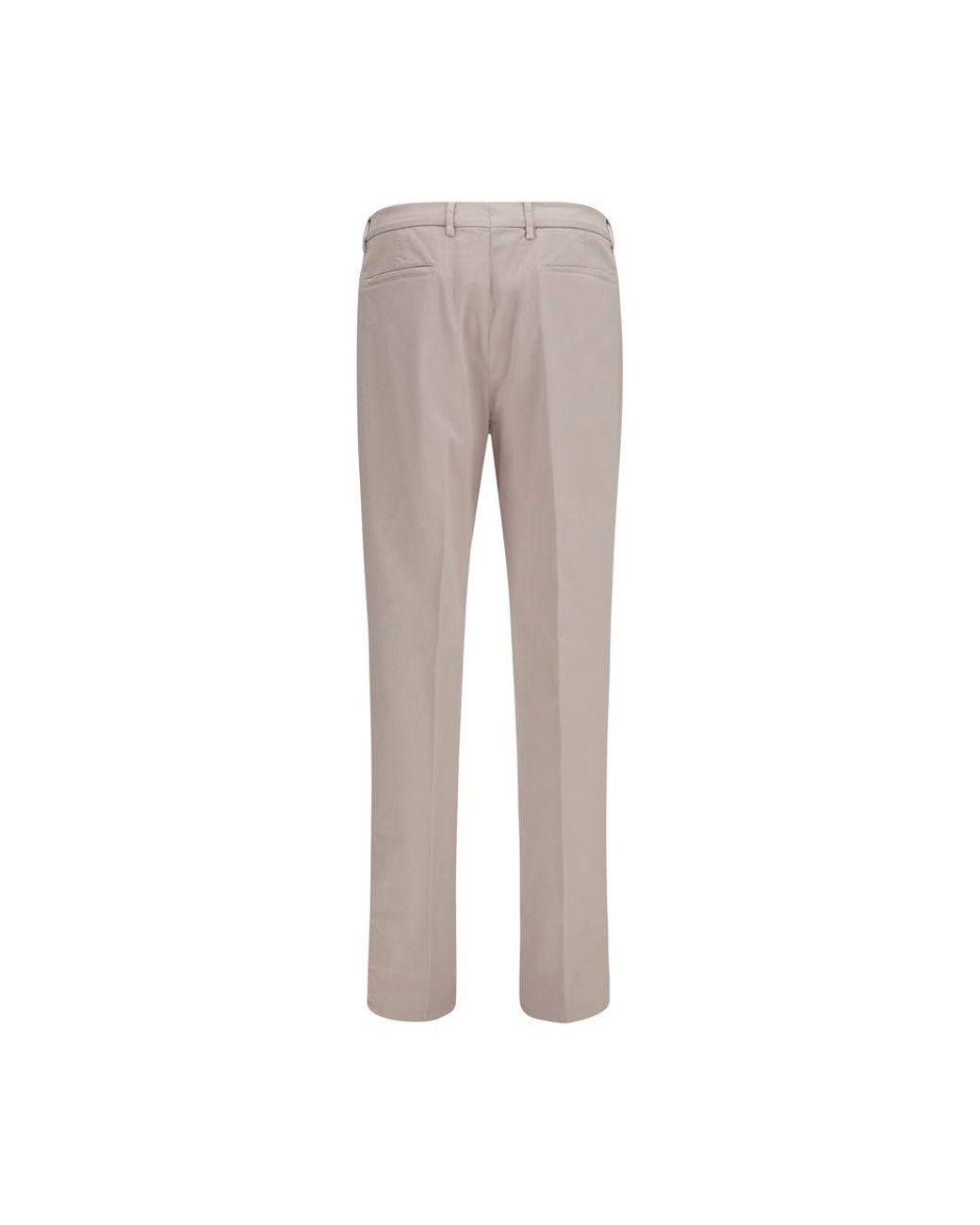 Brunello Cucinelli Gray Beige Cotton Chino Pants for men