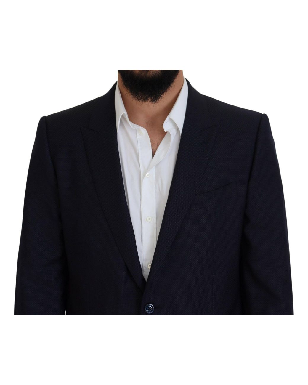 Dolce & Gabbana Black Single Breasted 2 Piece Martini Suit Virgin Wool for men