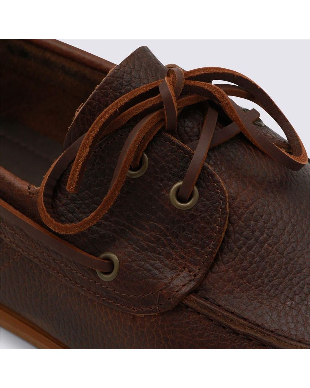 Sebago Brown Leather Owen Loafers for men