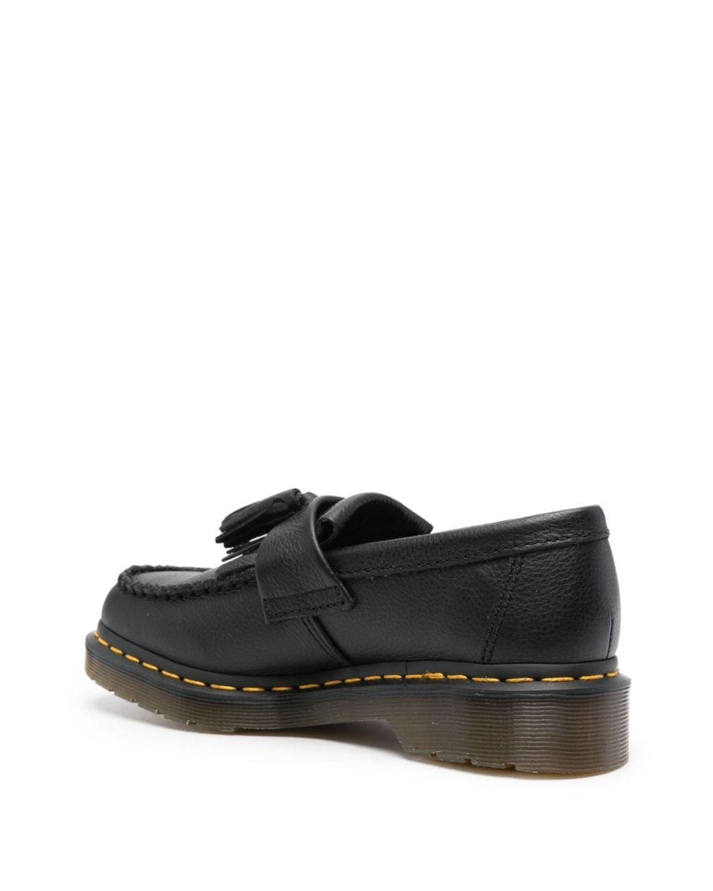 Dr. Martens Black Adrian Tassel Detailed Round Toe Loafers