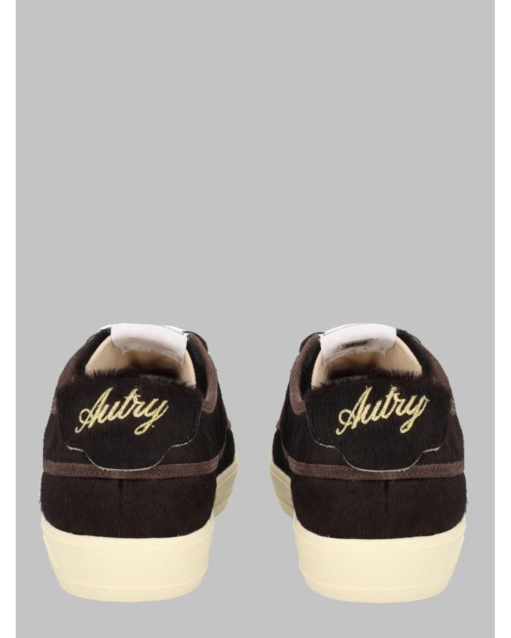 Autry Black Windscape Low Trainers Pony Cow Leather Sneaker