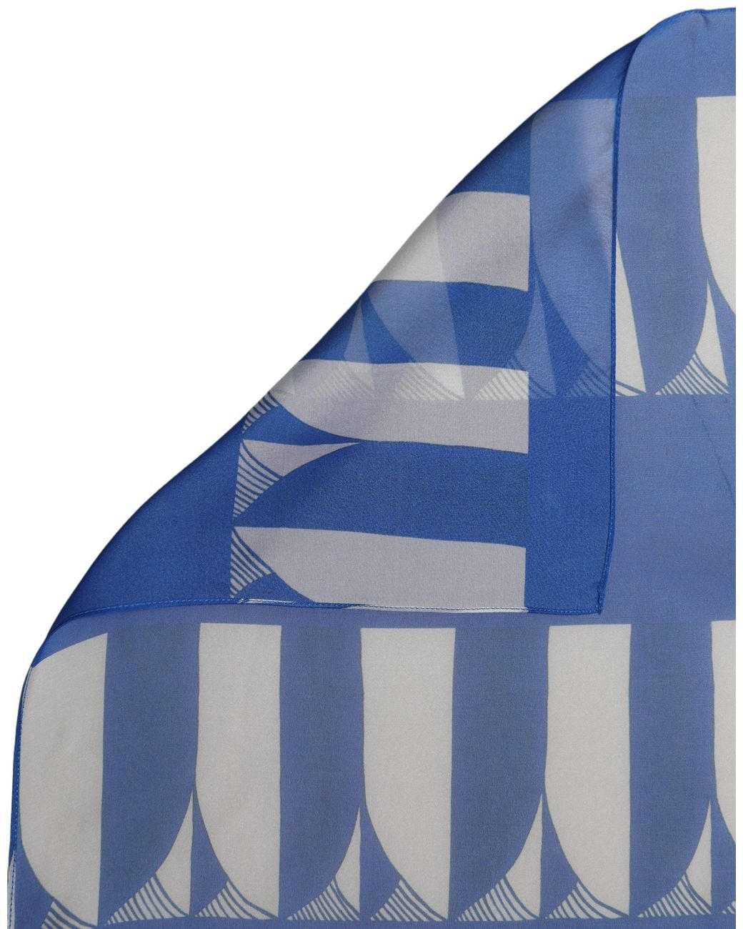 Dolce & Gabbana Blue Patterned Square Foulard Scarf And Silk