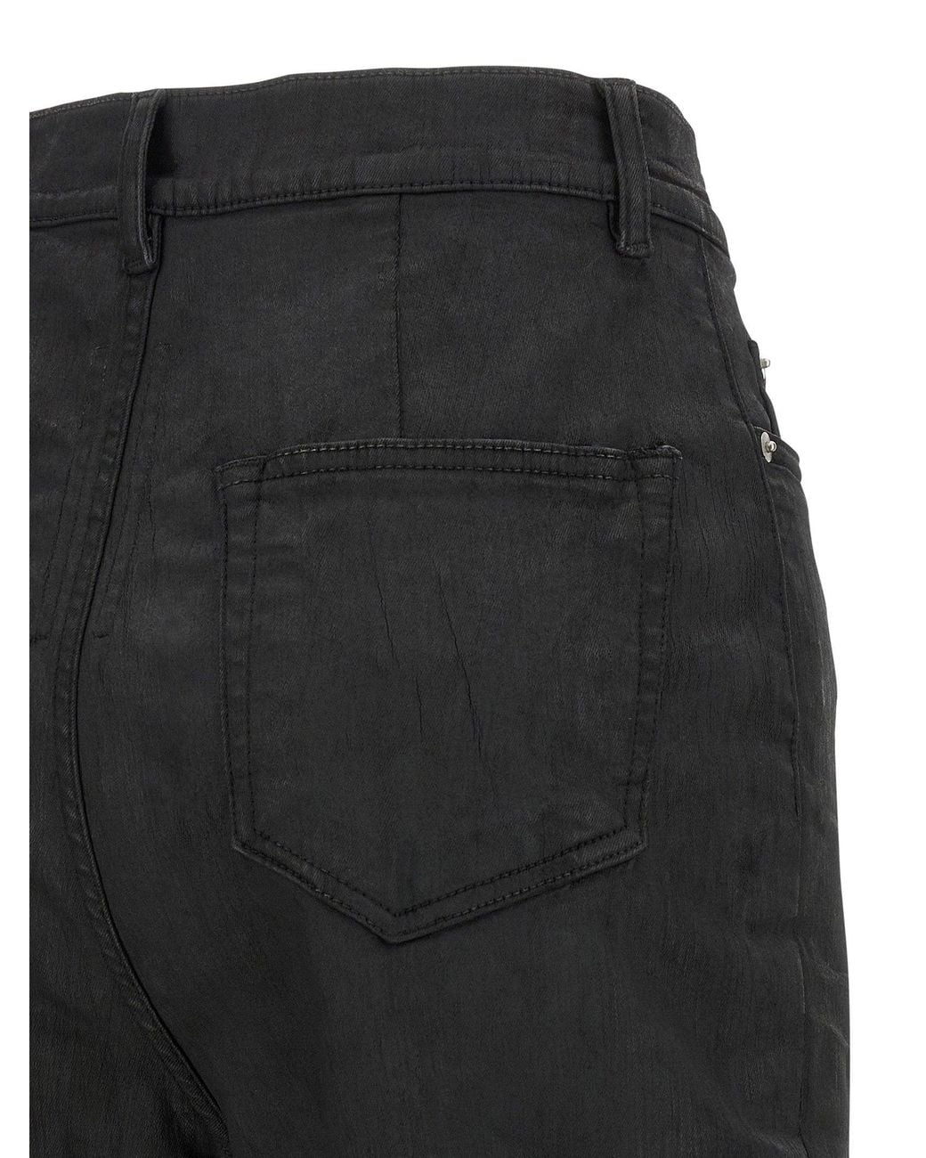 Rick Hand Rick Owens High-Waisted Flared Denim Jeans in Black | Lyst
