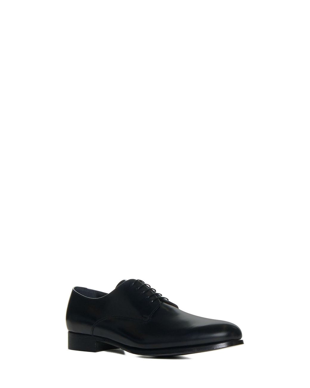D 40 White Leather Derby Shoes for men