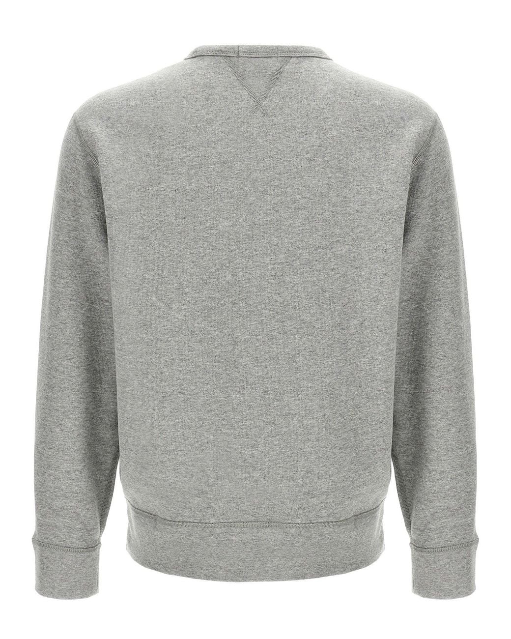 Polo Ralph Lauren Gray Logo-Embroidered Cotton Blend Sweatshirt