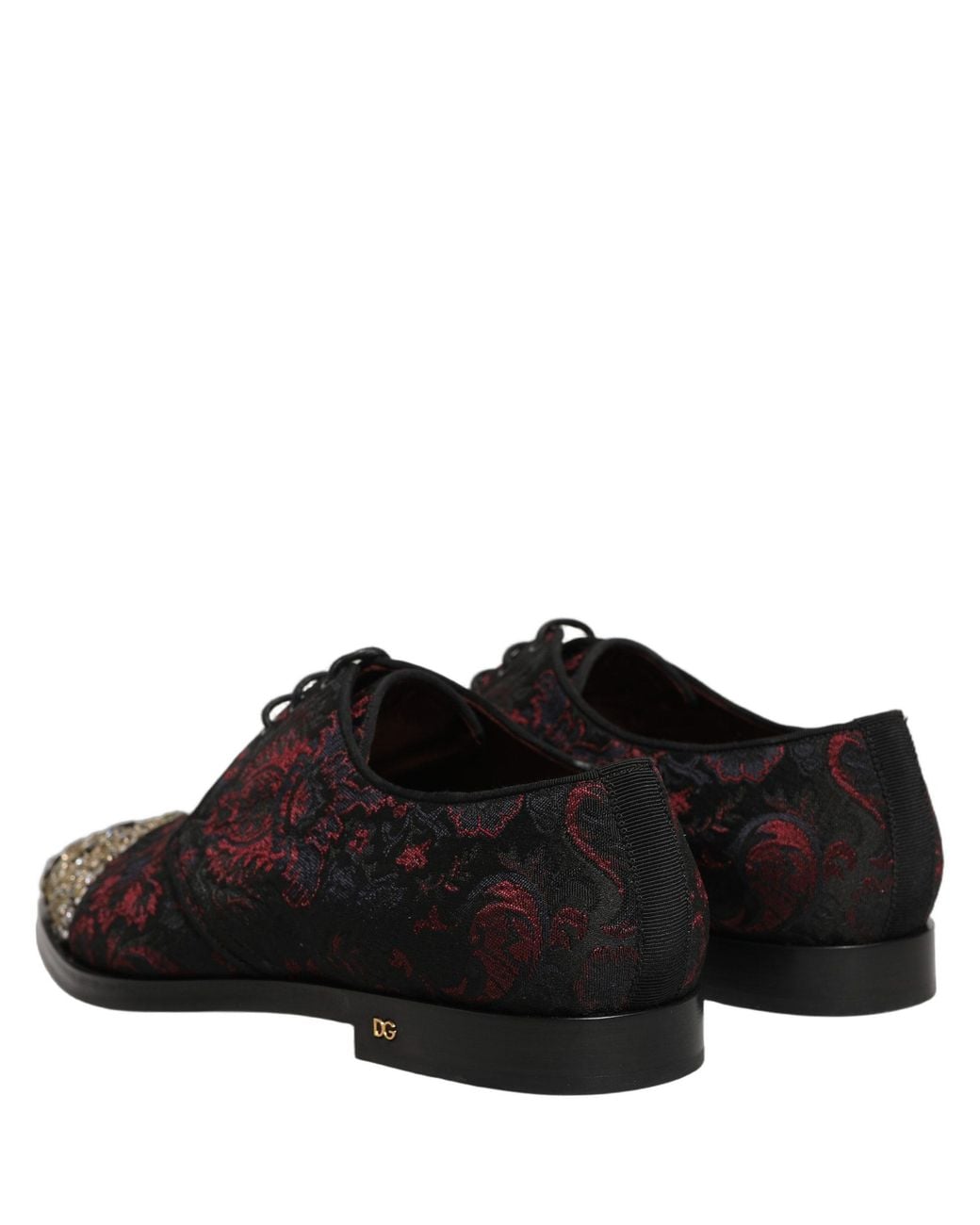 Dolce & Gabbana Black Embellished Derby Dress Formal Shoes And Leather for men