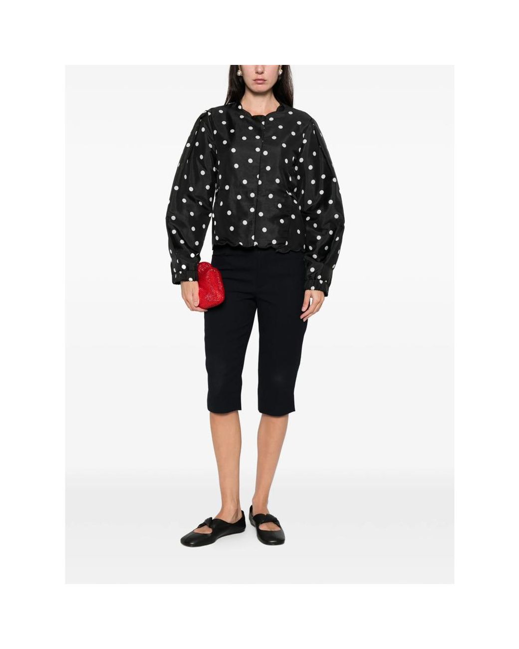 Stine Goya Black Quilted Dots Jacket