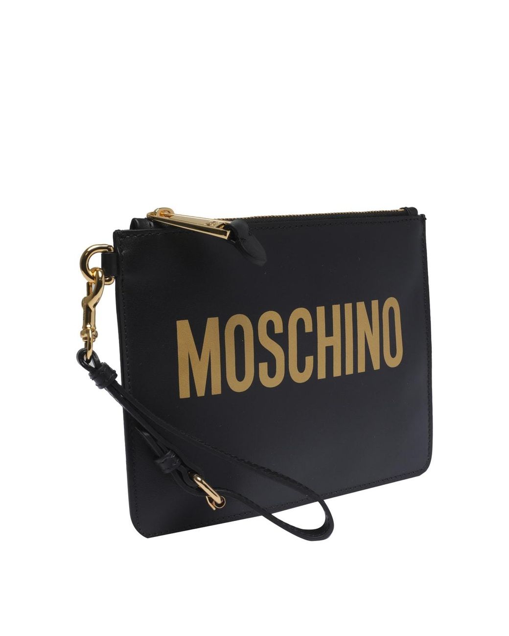 Moschino Logo Pochette in Black | Lyst