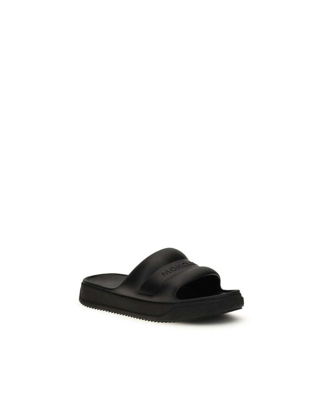 Moncler Black Rubber Flat Sandals