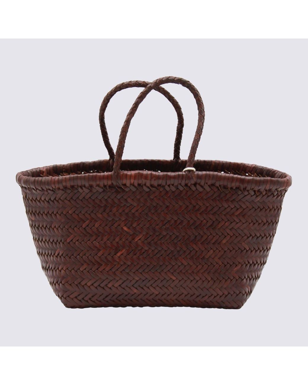 Dragon Diffusion Dark Lather Bamboo Triple Jump Small Totes in Brown ...