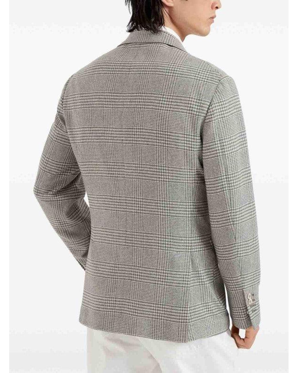 Brunello Cucinelli Gray Blazer My4687Bnd_C124 for men
