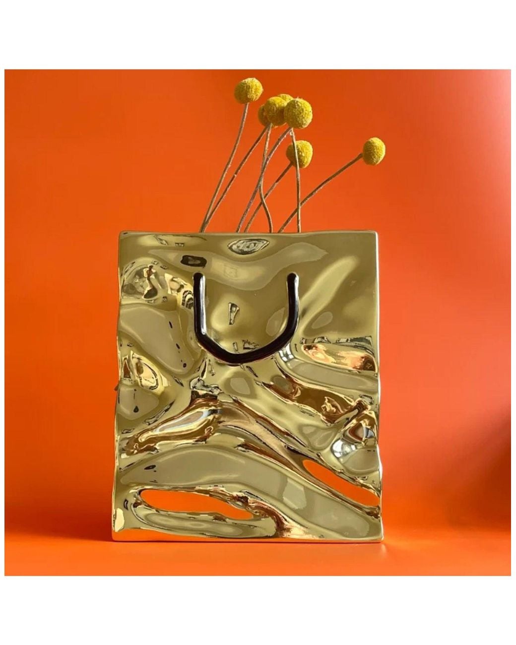 Rag & Bone Orange Bag & Bones Vase