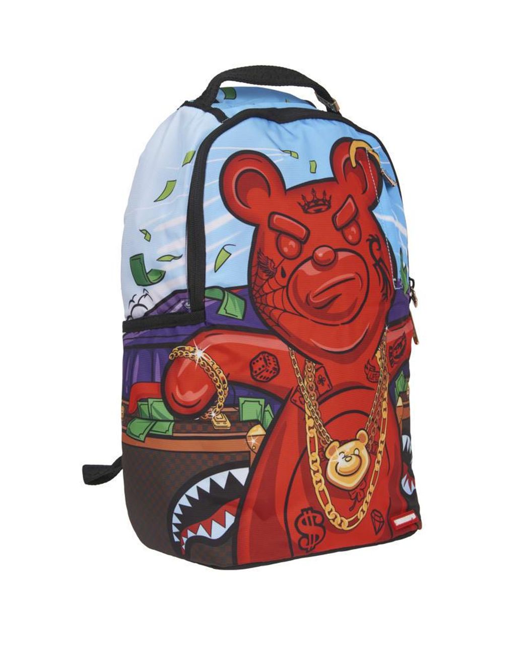 Sprayground Diablo Money Bear Backpack in Red for Men