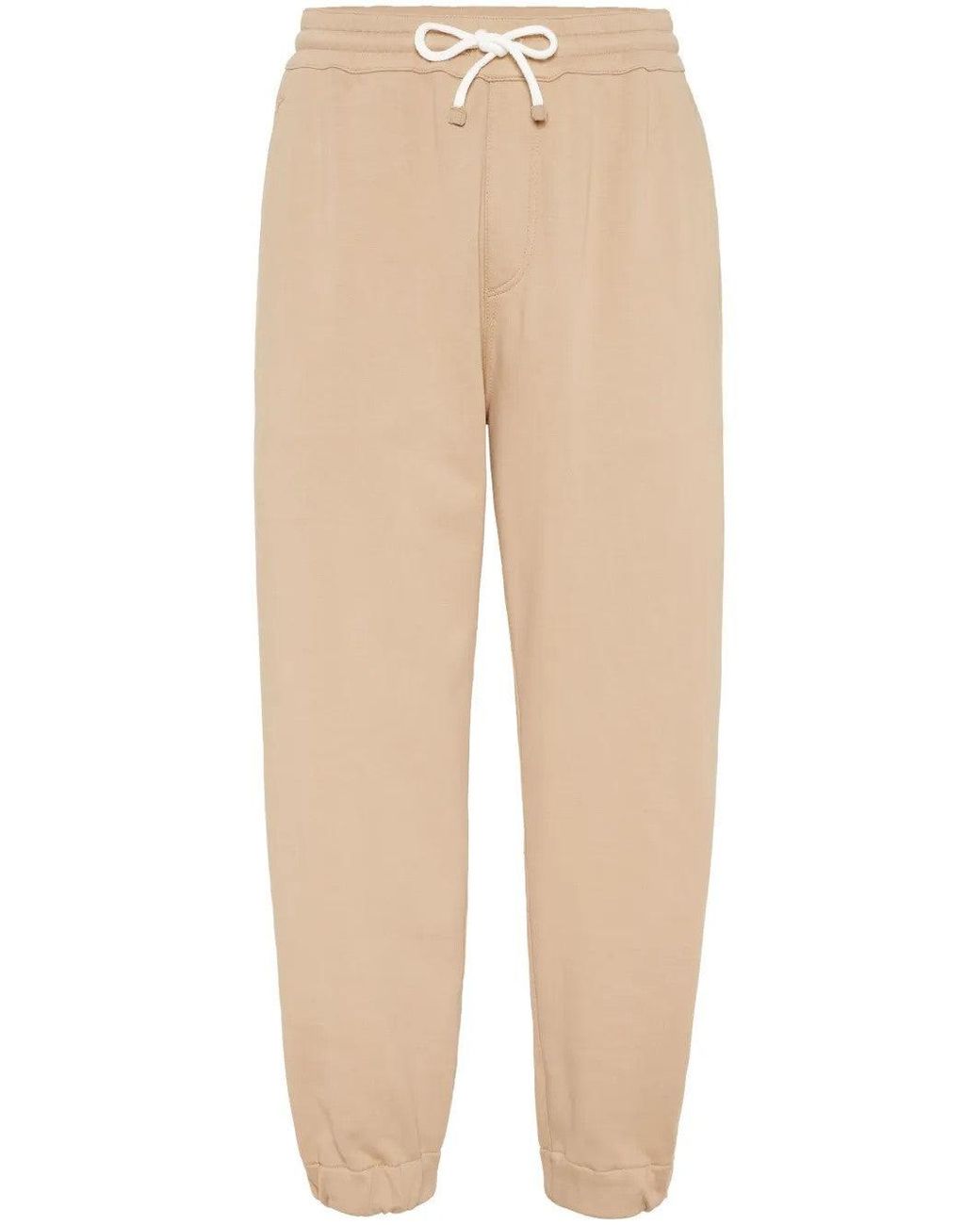 Brunello Cucinelli Natural Tailored Jogger Trousers for men
