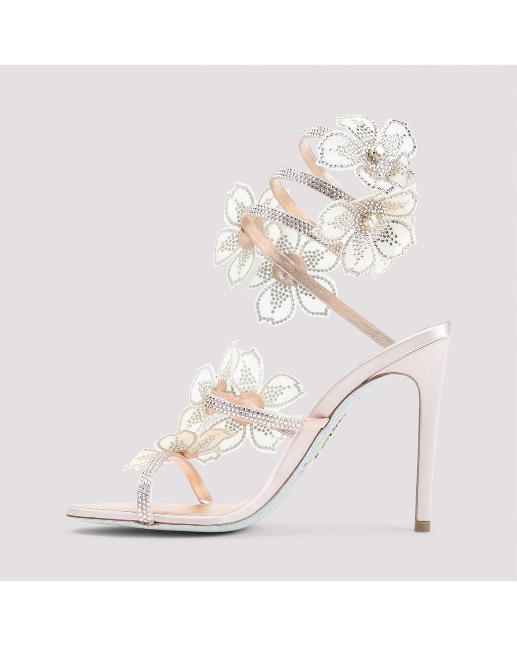 Rene Caovilla White High Heel Sandals