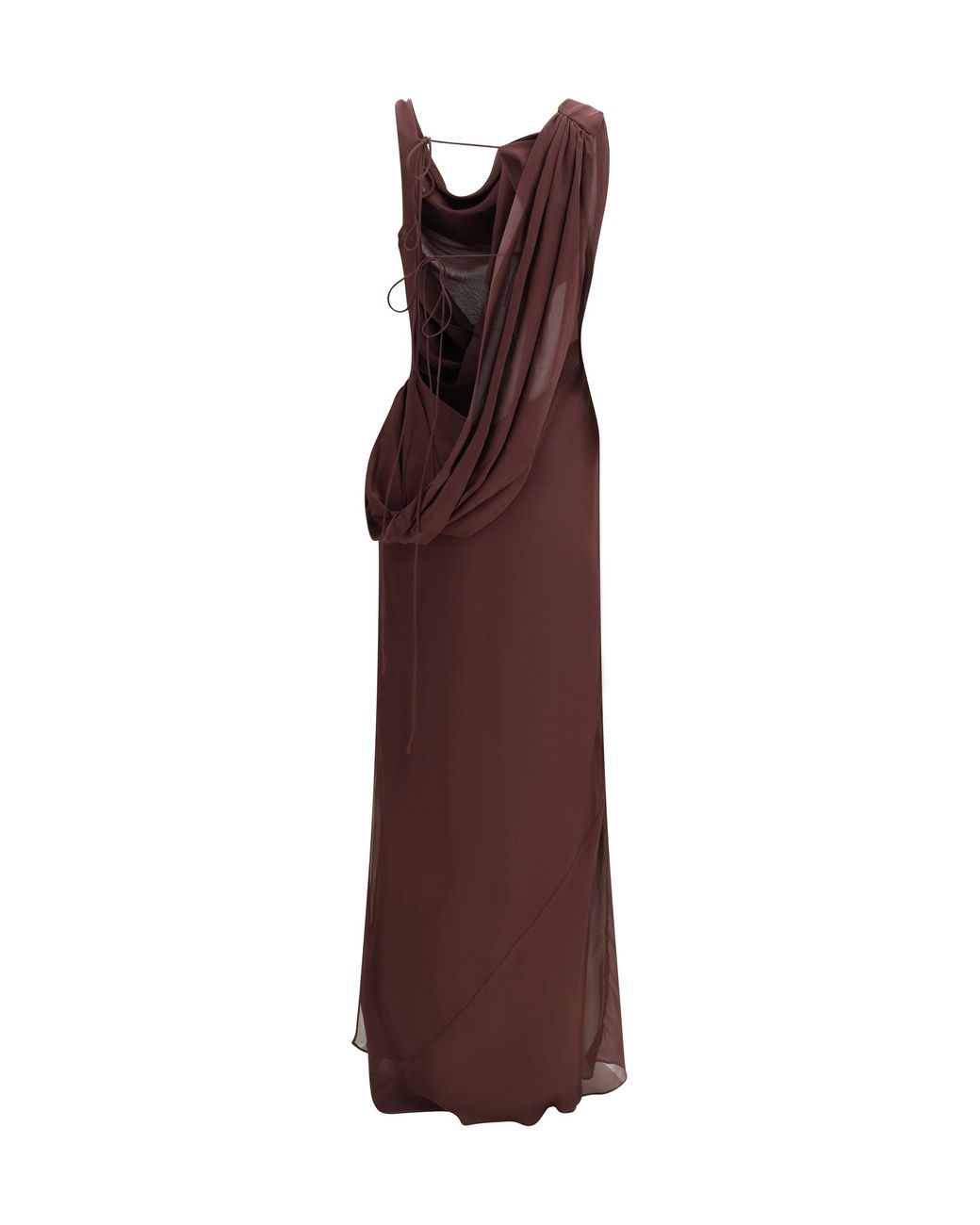 ANDAMANE Purple Long Dress Minerva Silk