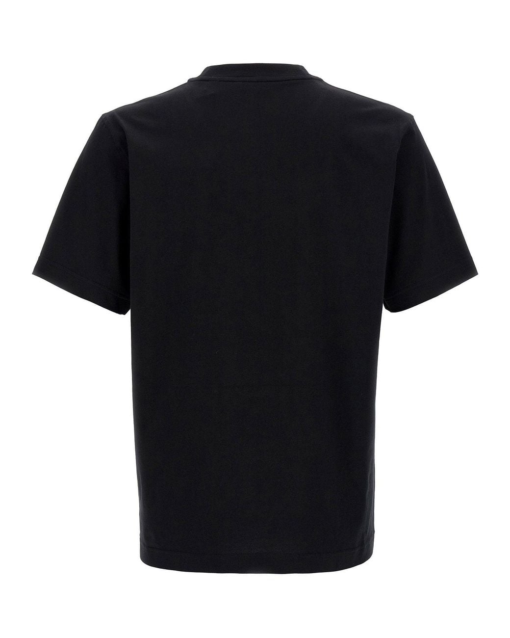 Burberry Black Logo-Embossed Knight Stamp T-Shirt for men