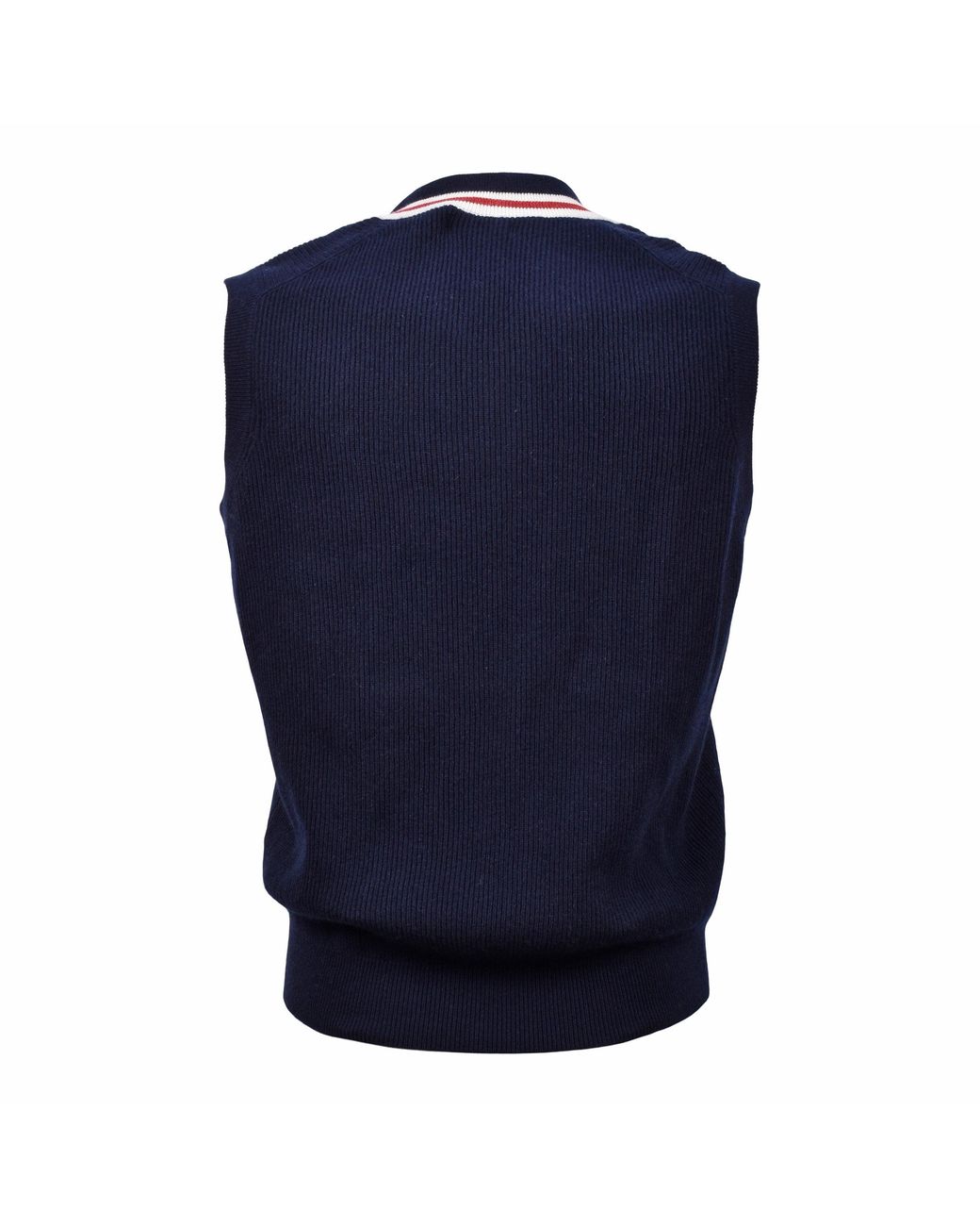 Brunello Cucinelli Blue Cashmere V-Neck Vest for men