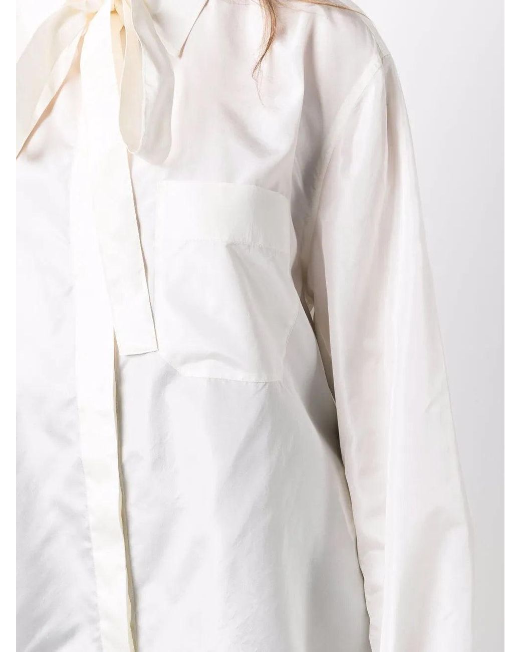 Valentino White Long-Sleeve Button-Fastening Shirt