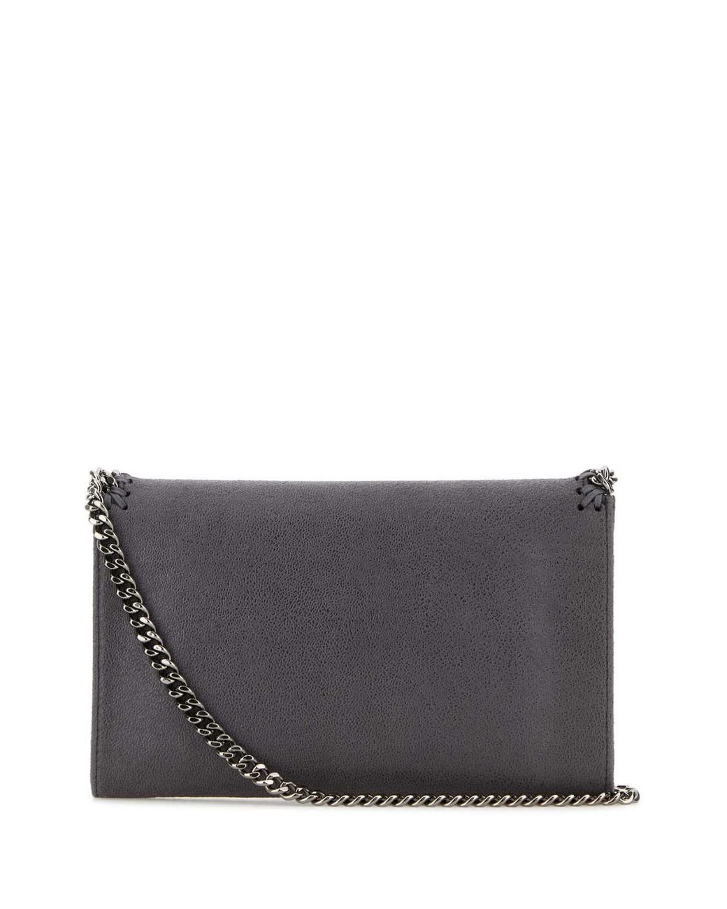 Stella McCartney Dark Shaggy Deer Mini Falabella Crossbody Bag in Grey ...
