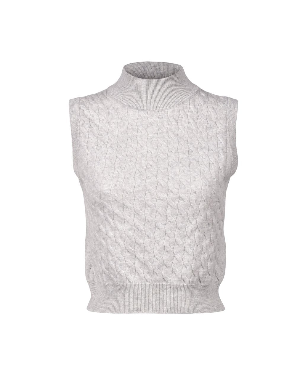 Brunello Cucinelli White Cashmere Cable Knit Sweater Clothing