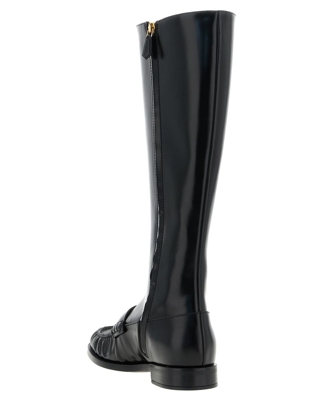 Prada Black Prada Calfskin Over-The-Knee Boot