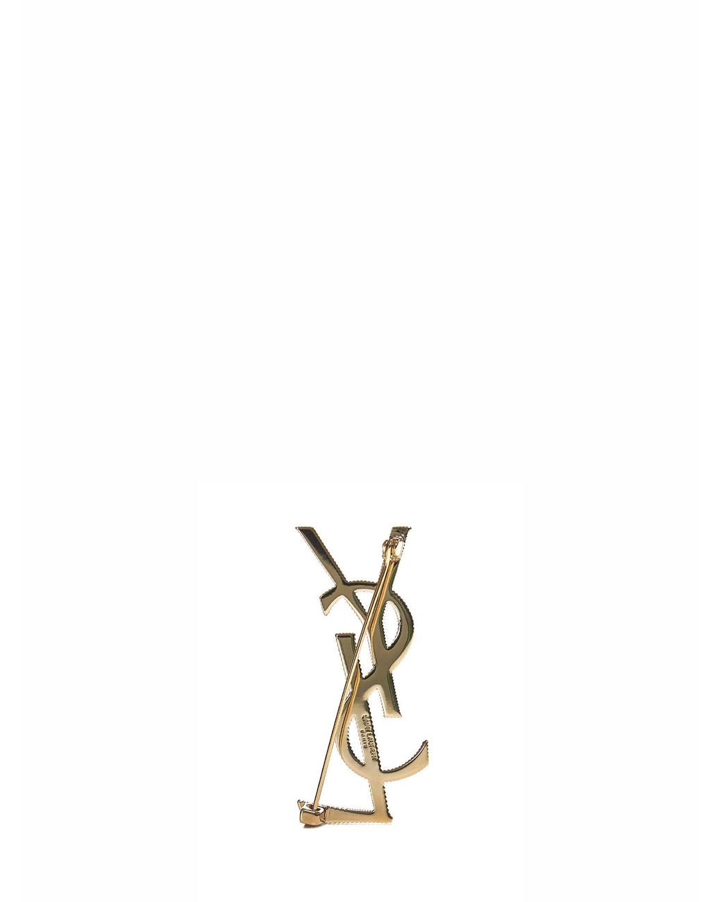 Saint Laurent White Brooch Cassandre