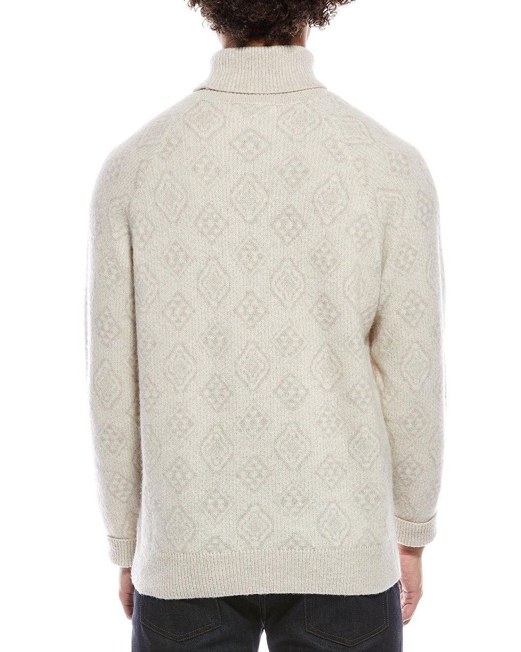 Brunello Cucinelli Gray Wool Turtleneck Sweater Clothing for men