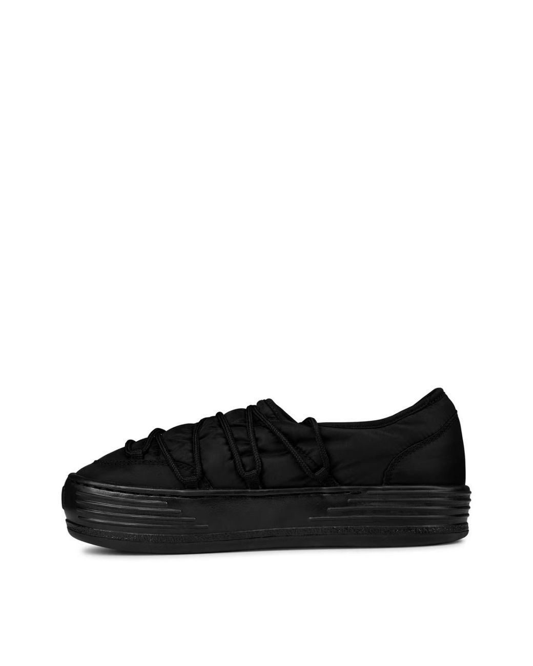 Palm Angels Black Snow Puffed Logo Sneakers Shoes for men