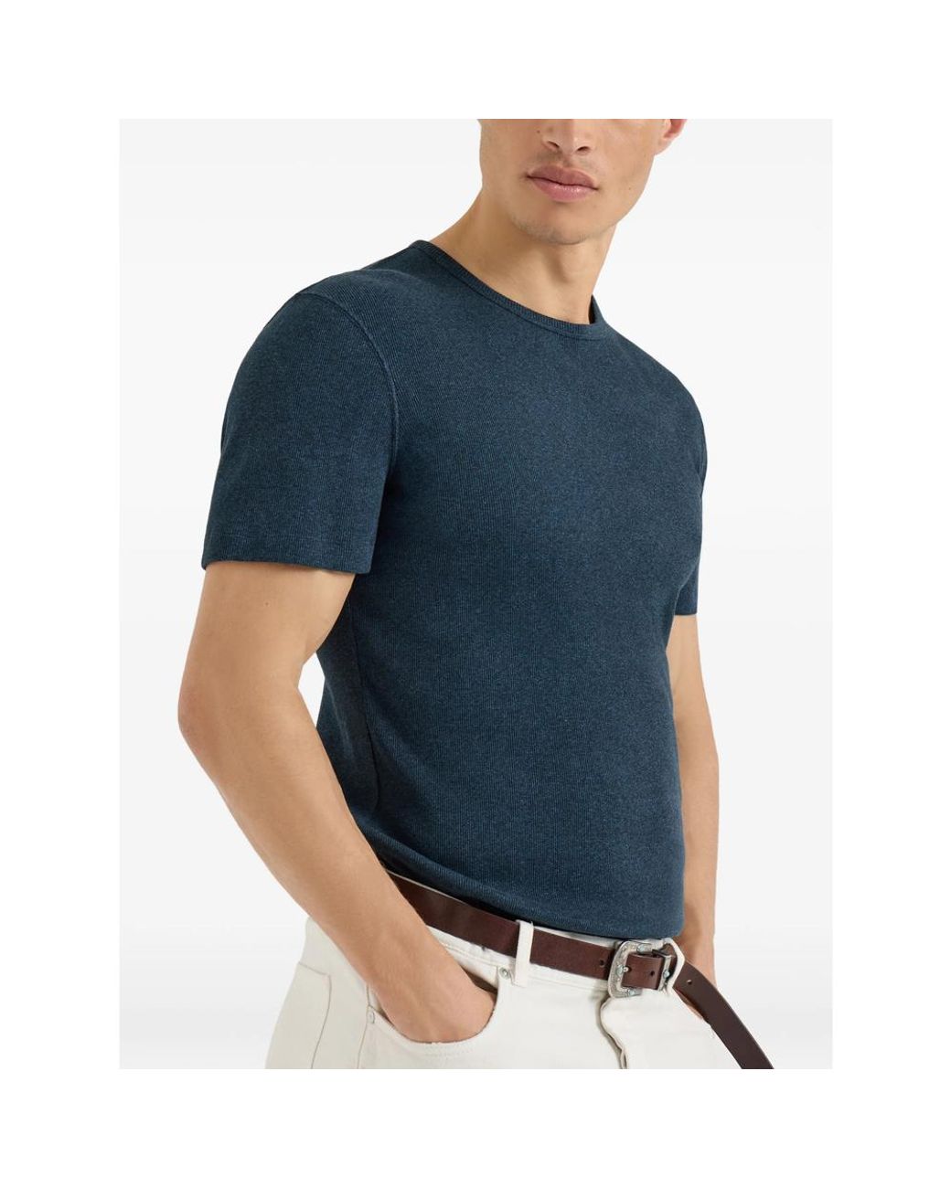 Brunello Cucinelli Blue T-Shirts & Vests for men