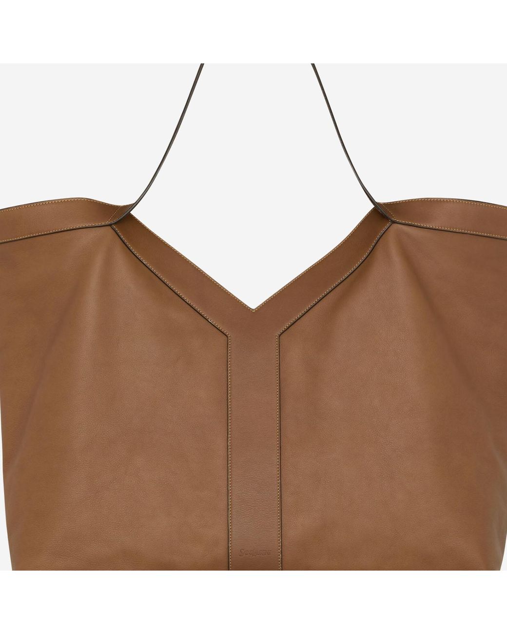 Saint Laurent Brown Large Leather Tote Bag Shoulder for men