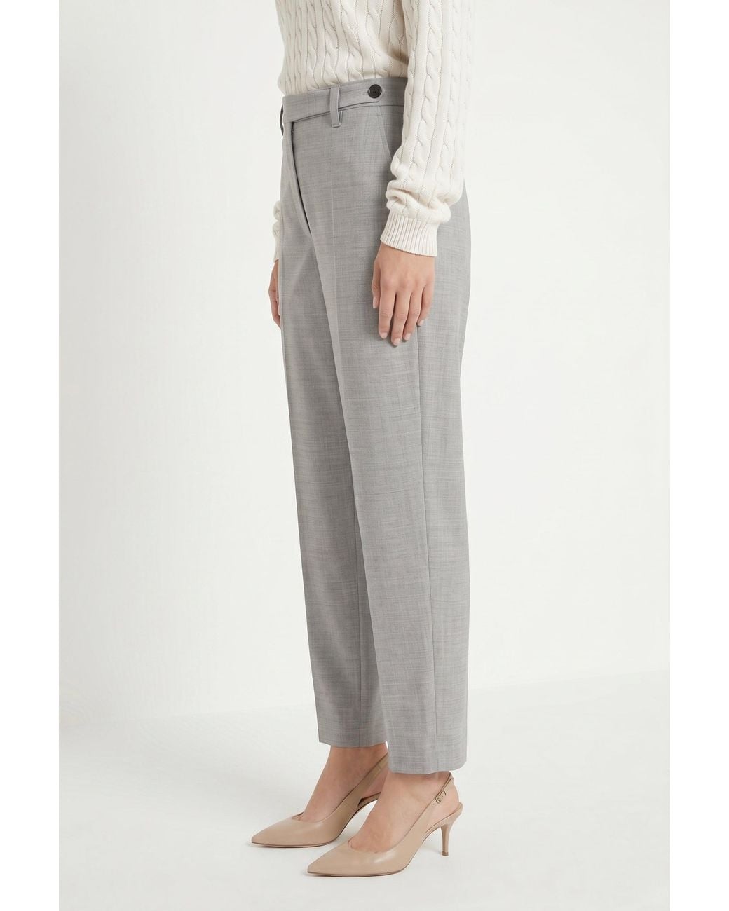 Brunello Cucinelli Gray Light Wool Trousers