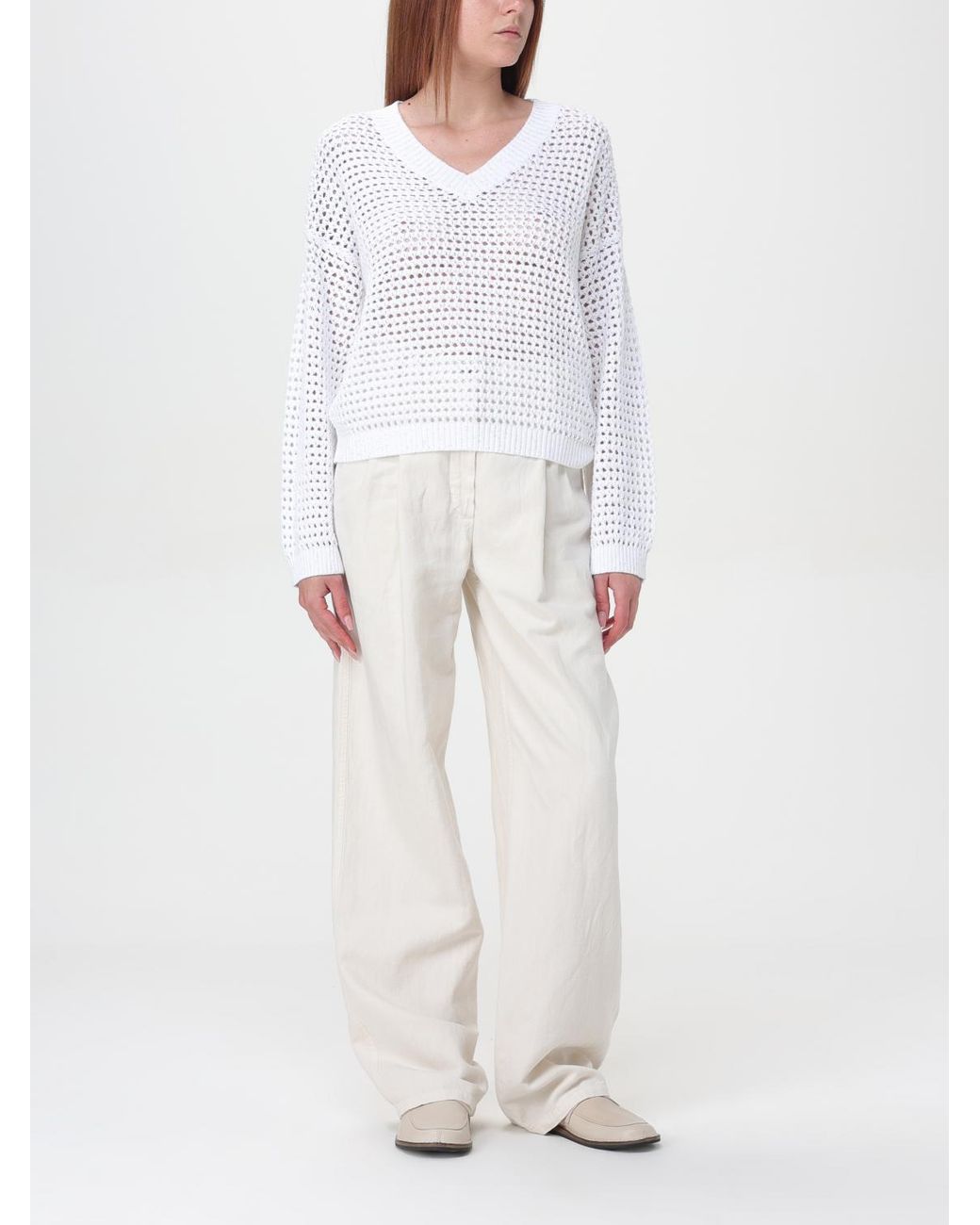 Brunello Cucinelli White Sweater