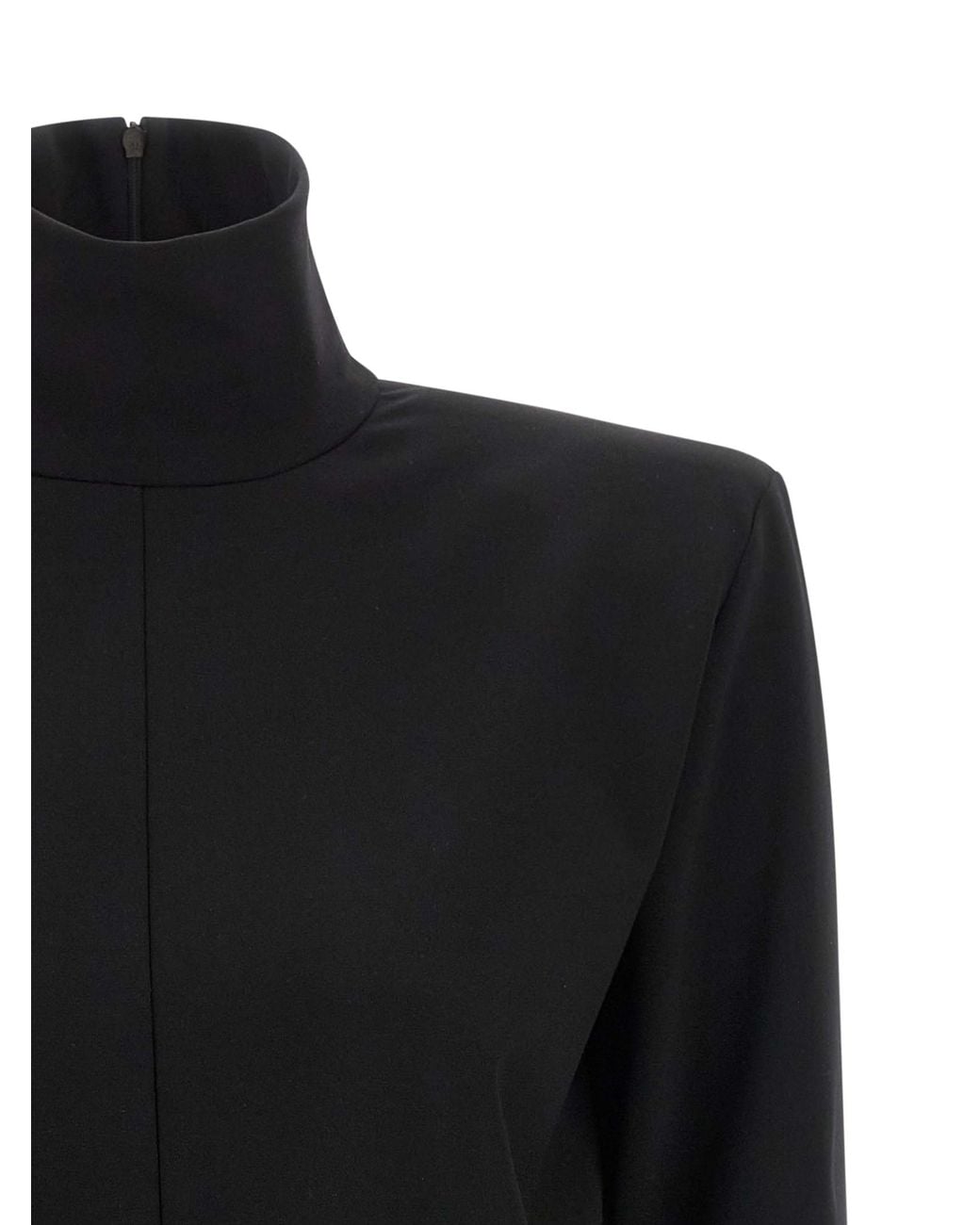 The Attico Black The Attico Viscose Mini With Asymmetrical Drapes Dress
