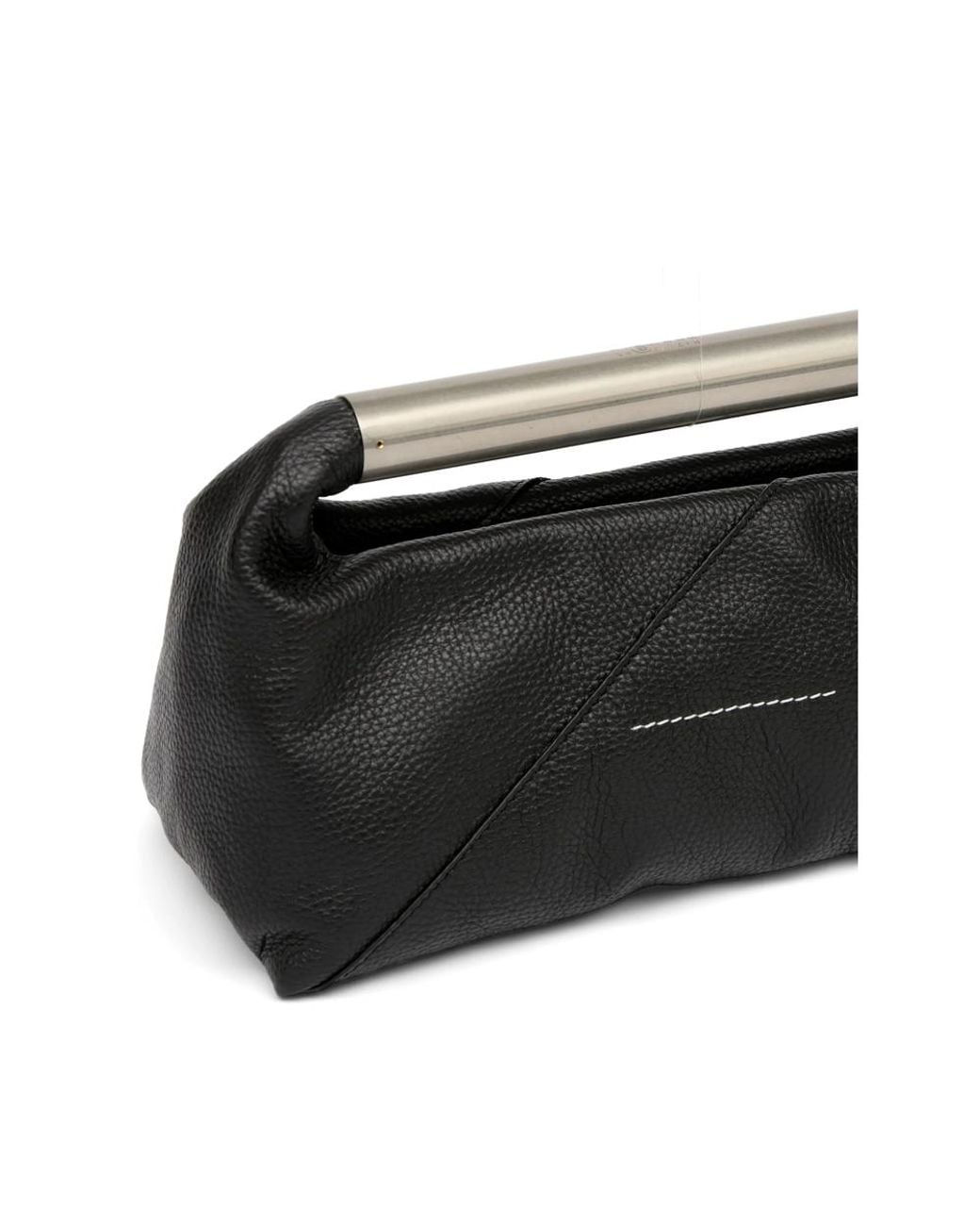MM6 by Maison Margiela Black Handbag Japanese Horizontal Leather Tote Bags