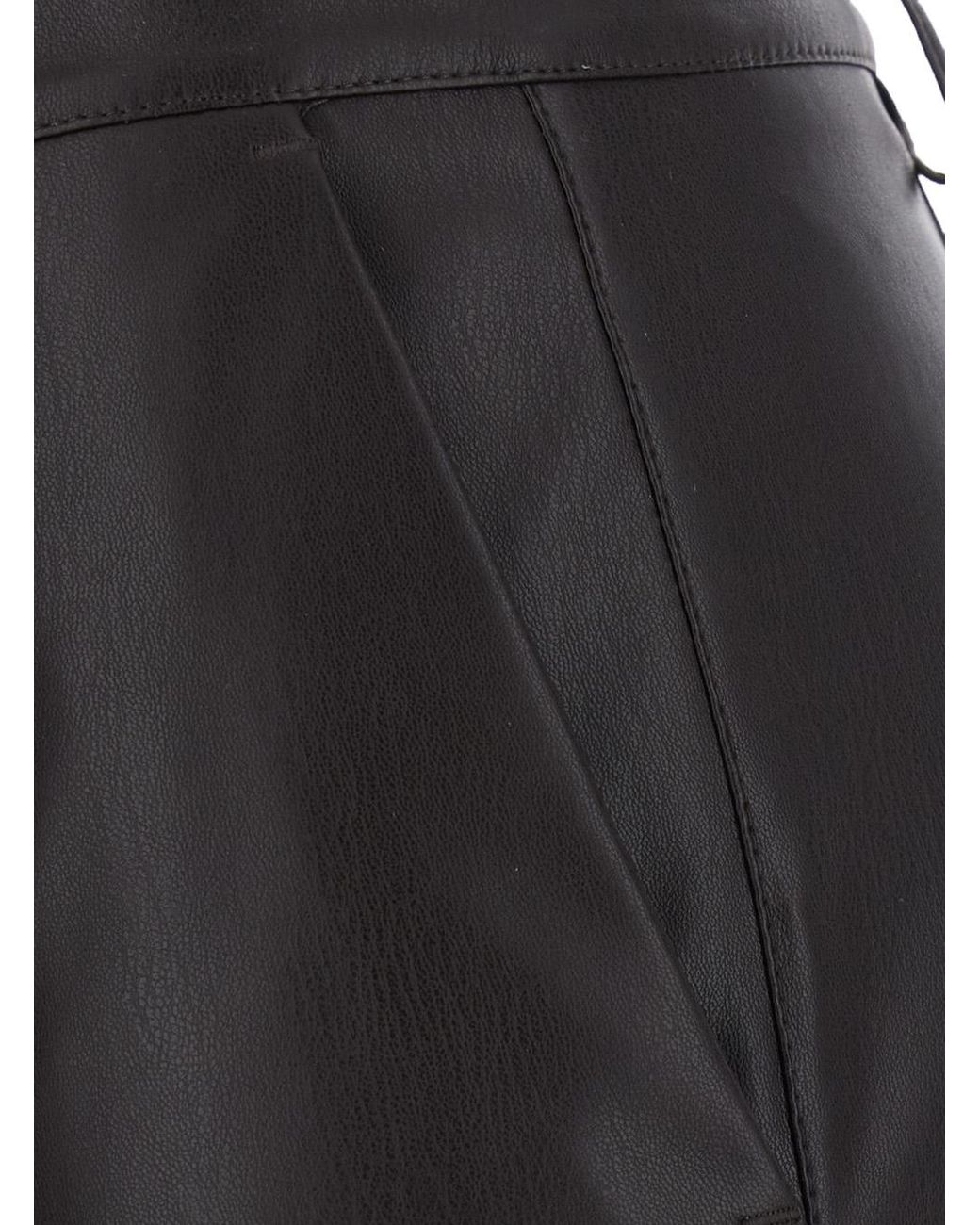 Le Plain Black Trousers Ecoleather