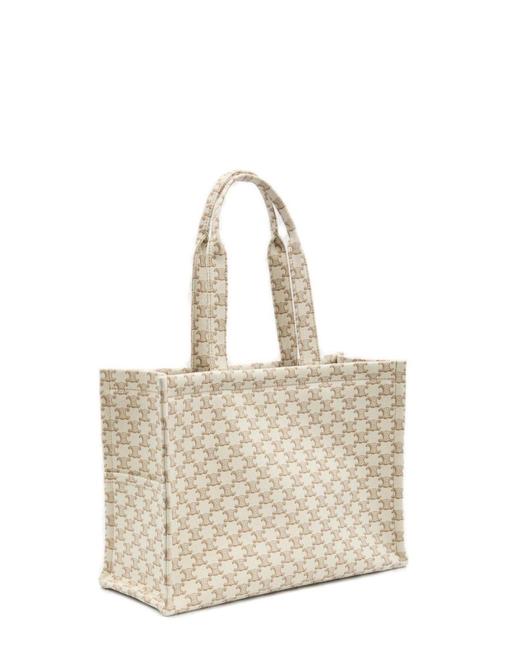 Celine Cabas Large Tote Bag in Natural | Lyst