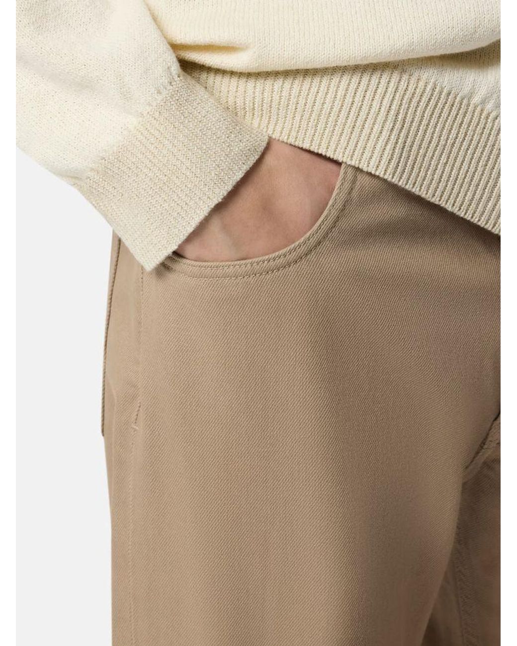 Stone Island Natural Stone Island Cotton-Blend Trousers for men