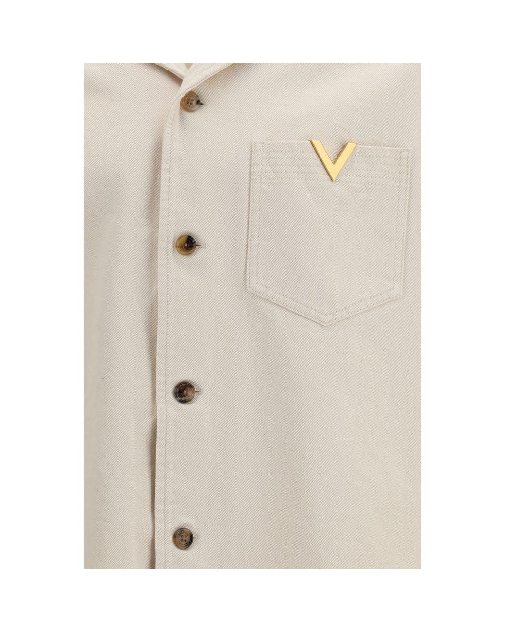 Valentino Garavani Natural Beige Denim Shirt for men