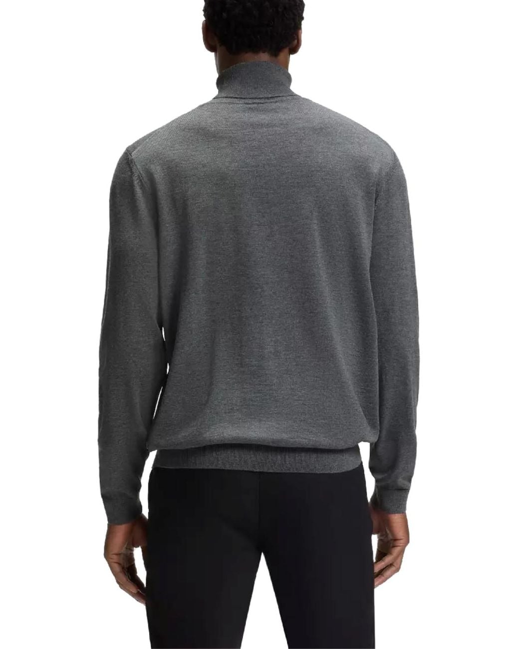 Boss Gray Hugo Boss Turtleneck Sweater for men